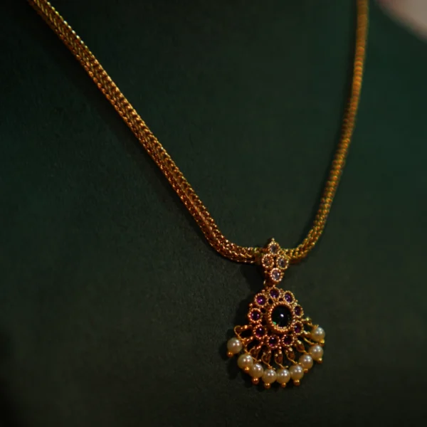 New Project - 2026-07-13T123450.869 Antique Gold Pendant Necklace Set